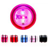 Plug licăritor pentru ureche &ndash; diverse culori și dimensiuni - Lățime: 16 mm, Culoare Piercing: Roșu