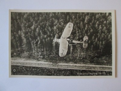 Carte postala/fotografie originala avion german recunoastere:Henschel Hs 126 foto