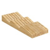Suport tacamuri Navaris din bambus, 40x15x5 cm, pentru 13 cutite, 54667.01