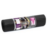 Saci menajeri Luxia polietilena LDPE 160 litri 10 buc/rola negru