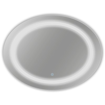 Oglinda Baie Moderna Iluminta 60 x 80 cm Led Touch Senzor Ovala foto