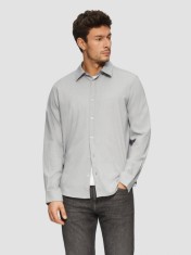 Camasa barbati cu maneca lunga si croiala Regular fit, Gri deschis, M