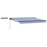 vidaXL Cort electric retractabil Albastru și Alb 3 x 2,5 m 3421997