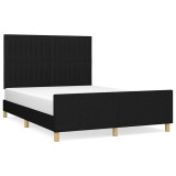 Cumpara ieftin Cadru de pat fara saltea, negru, 140x200 cm, textil