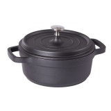 Cumpara ieftin Oala Aluminiu 2.2L Verk Group, Negru, 20cm, Capac Inclus, Inductie, Antiaderenta, Aragaz, Electrica