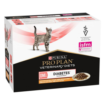 Purina Pro Plan Veterinary Diets Feline &amp;ndash; DM Diabetes Management Chicken 10 x 85 g foto