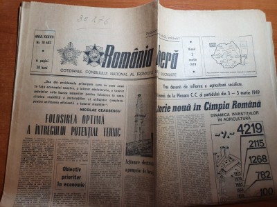 romania libera 2 martie 1979-teatru in jud. tulcea si art, valea jiului foto