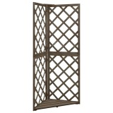 Cumpara ieftin Spalier de colt, gri, 50x50x145 cm, lemn masiv brad
