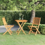 VidaXL Set mobilier grădină, pliabil, 3 piese, lemn masiv acacia