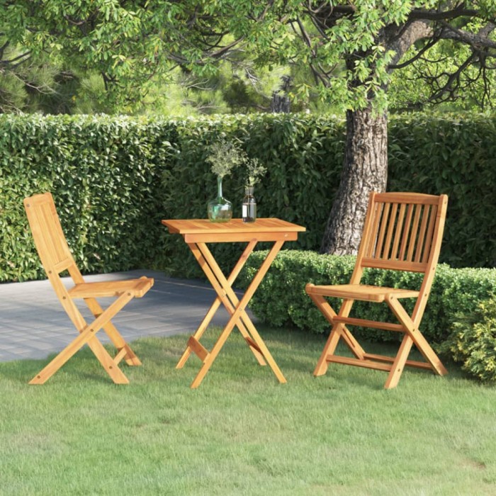 Gossi set mobilier gradina, pliabil, 3 piese, lemn masiv acacia