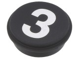 Tastă rotundă neagră &Oslash;21mm