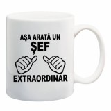 Cana alba personalizata, mesaj pentru sef, INOVATIX&reg;. 330ml, Oem