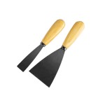 Set 2 buc, Spaclu din metal cu maner de lemn, 7.5cm-3.8cm