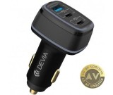 Incarcator Auto DEVIA Extreme 115W 3A 1 x USB-A - 2 x USB-C Negru