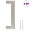 Manere de dulap, 10 buc., argintiu, 96 mm, otel inoxidabil