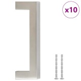 Manere de dulap, 10 buc., argintiu, 96 mm, otel inoxidabil