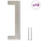Manere de dulap, 10 buc., argintiu, 96 mm, otel inoxidabil