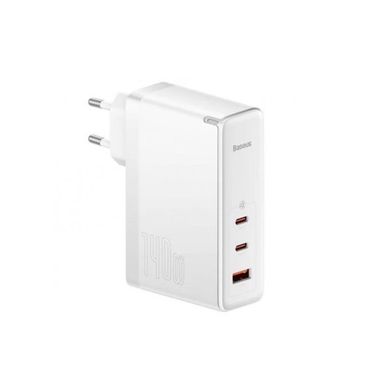 Incarcator EU 3in1, 140W, Cablu Type-C, 1m - Baseus GaN5 Pro (CCGP100202) - White