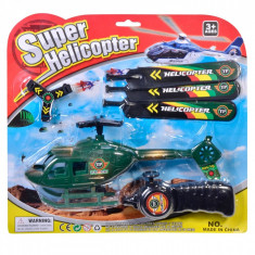 Set jucarie zburatoare si lansator,model elicopter, 23&amp;amp;#215;5 cm, multicolor foto