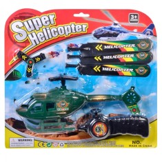 Elicopter Jucărie, Model Militar, Verde, 23x5 cm, 3+ Ani