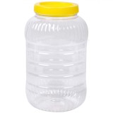 Recipient Plastic, 5L, Capac Galben, Diametru 11cm, &Icirc;nălțime 27cm, Oem
