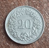C50 - Moneda foarte veche - Elvetia - 20 rappen - 1962