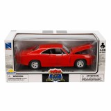 Masina metalica, New Ray, 1969 Dodge Charger, 1:25, Rosu