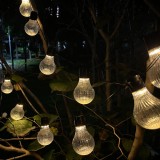Ghirlanda luminoasa, LED, model Stripes, 20 becuri, 580cm, incarcare solara, lumina alb cald Household NewTrend