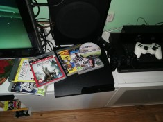 Playstation 3 Slim 300 GB 6 jocuri 3 Manete foto
