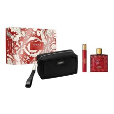 Versace Eros Flame Set cadou pentru bărbați EDP 100 ml + EDP 10 ml + geantă de toaletă