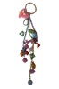 Breloc Chei Geanta Ghiozdan Inimioare Pesti Multicolor Roz 21cm Agatatoare Plastic Accesoriu Decorativ