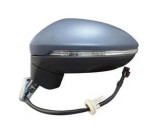 Oglinda usa exterioara VW Touran (5t), 05.2015-, partea Stanga, reglare electrica; grunduit; incalzit; sticla asferica; geam cromat; 6 pini; cu Lucas