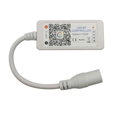 Mini controller cu Bluetooth pentru benzi LED RGBW elSales ELS-CBTL , 5-24 V , putere maxima 192 W , alb foto
