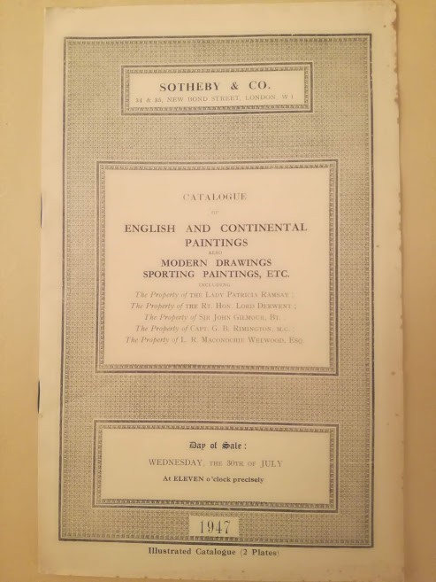 Catalog casă licitații Sotheby &amp; Co, iulie 1947, de colecție, rar