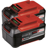 Kit 2 acumulatori Einhell Power X-Change Twinpack 4511526, 2x18 V, 5.2 Ah, 1260 W putere maxima