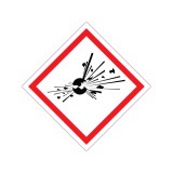 Indicator exploziv GHS01 / CLP - autocolant sau PVC