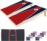 Cumpara ieftin Set Aruncare Cornhole-uri, Tabla Portabila 4x2ft, Lemn, 8 Saci, Design Compact - CN