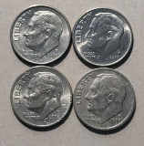 10 centi (one dime) SUA - 1999 P, 2002 D, 2008 P, 2017 D, America de Nord