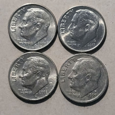 10 centi (one dime) SUA - 1999 P, 2002 D, 2008 P, 2017 D