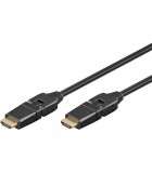 Cablu HDMI V1.4 rotatie 360 grade 1.5m Ethernet 3D 4K Ultra HD 2160p, Goobay