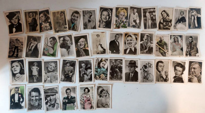 Lot 42 poze vechi actori, vintage, colectie, 7x5cm foto