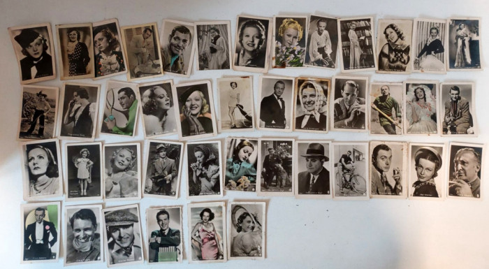 Lot 42 poze vechi actori, vintage, colectie, 7x5cm
