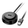 Hub USB UGREEN CR106, 4 x USB-A, 1m, Negru