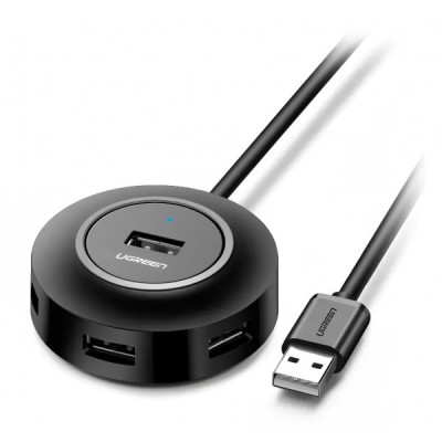 Hub USB UGREEN CR106, 4 x USB-A, 1m, Negru foto
