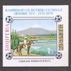 Albania 1970 - C M de fotbal - Mexic, MNH