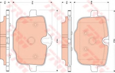 Set placute frana,frana disc BMW Seria 6 Gran Cupe (F06) (2011 - 2016) TRW GDB1869 foto