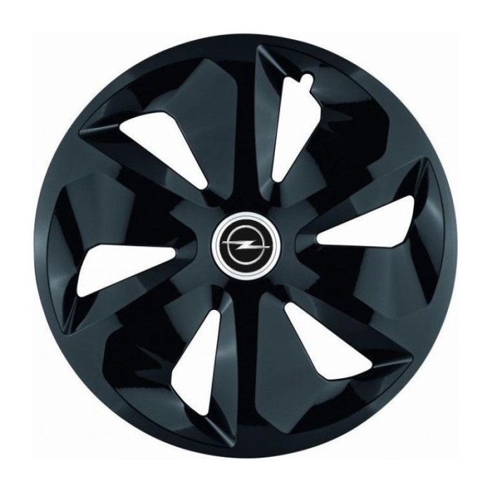 Set 4 Capace Roti Roco Negru R15, pentru Opel