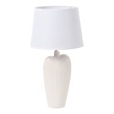 Cumpara ieftin Veioza Slein E27 ceramica-metal alb-bej 30x30x54.5 cm