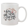 Cana alba personalizata &#039;You are the one&#039; INOVATIX&reg;, 330ml, ceramica, multicolor