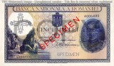 Reproducere Bancnota 5000 Lei 1940 Specimen - Replica Colectie Numismatica
